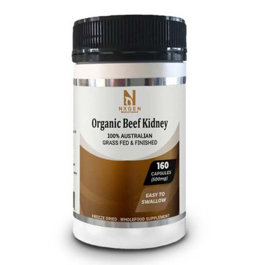 Organic Grass Fed Beef Kidney Capsules 500mg