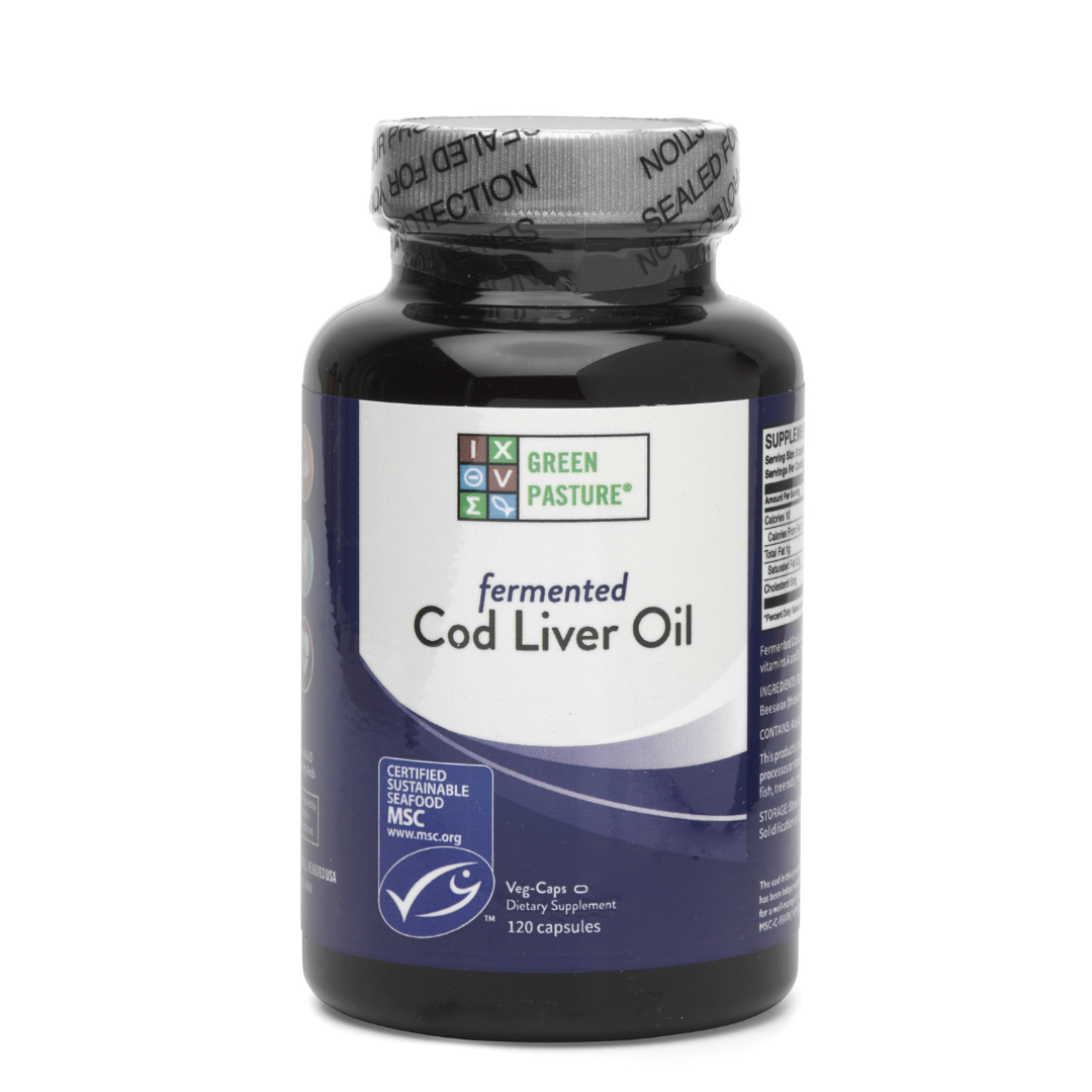 Fermented Cod Liver Oil (Liquid or Capsule options)