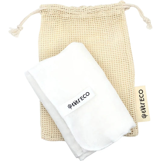 Muslin Facial Cloths with Cotton Wash Bag 2pk - For Castor oil Packs
